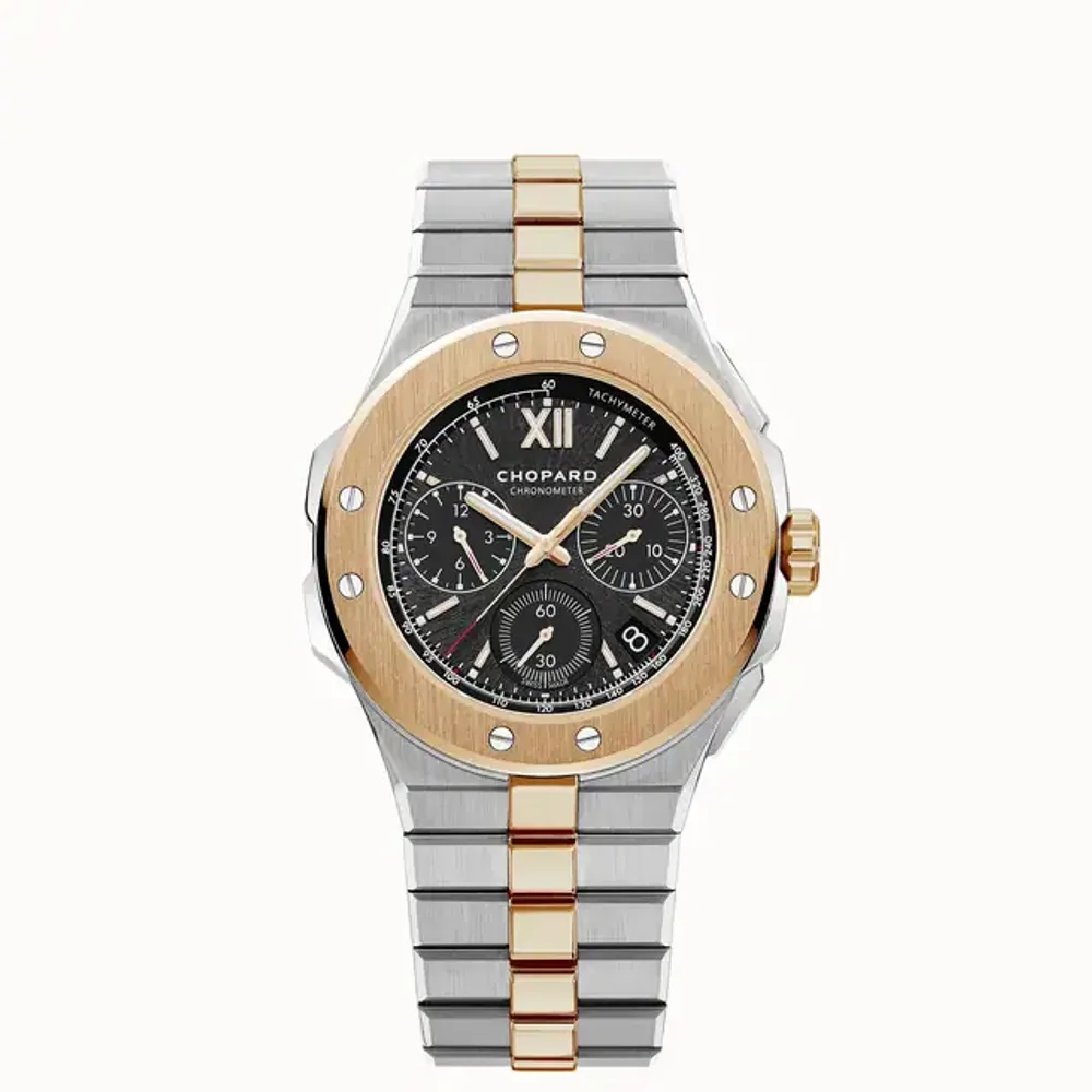 Chopard Alpine Eagle XL Chrono, 44 mm, automatic, ethical rose gold, Lucent Steel™