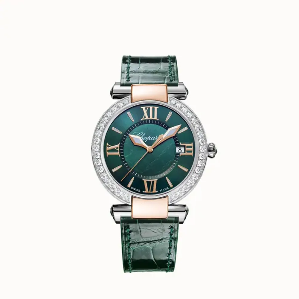 Chopard Imperiale, 36 mm, quartz, ethical rose gold, Lucent Steel™, diamonds
