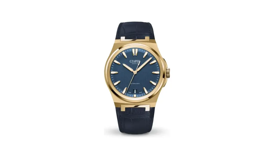 Czapek Antarctique MOUNT EREBUS AQUA BLUE YELLOW GOLD AND ALLIGATOR