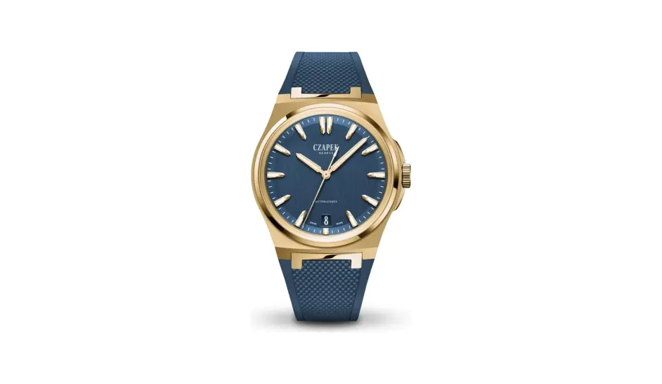 Czapek Antarctique MOUNT EREBUS AQUA BLUE YELLOW GOLD AND RUBBER