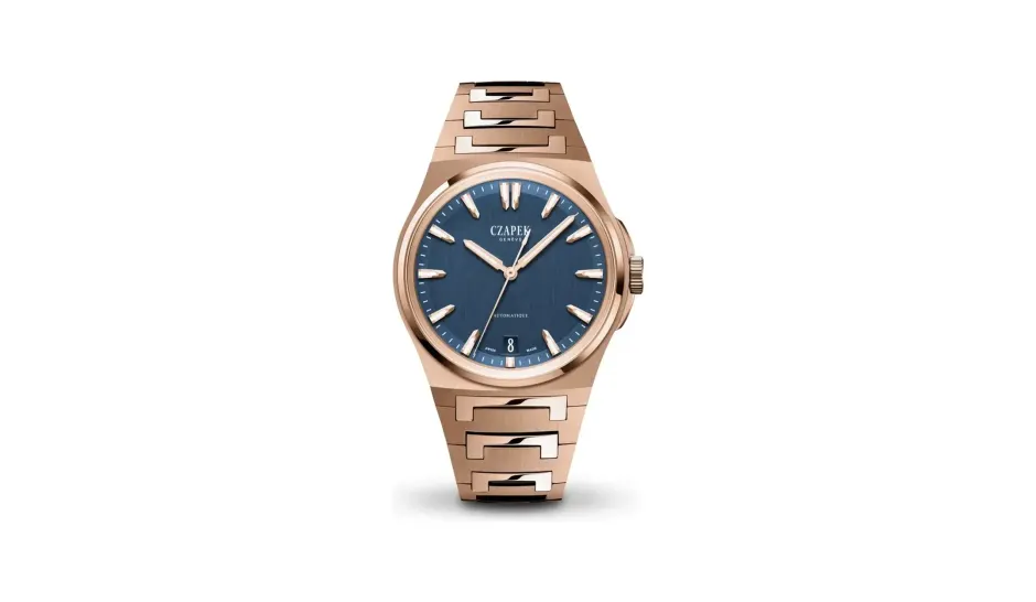 Czapek Antarctique MOUNT EREBUS AQUA BLUE FULL ROSE GOLD 5N