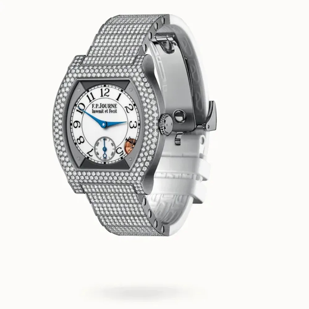 F.P. Journe Élégante 40 mm Titanium With 12 Rows Of Diamonds And Set Bracelet
