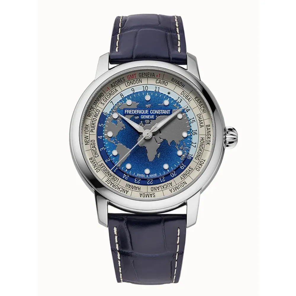 Frederique Constant Manufacture Classic Worldtimer, Men, Unisex, Women · Automatic