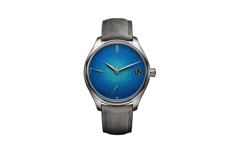 H. Moser & Cie. Endeavour Perpetual Calendar Abyss Blue fumé "Grand Feu" Enamel