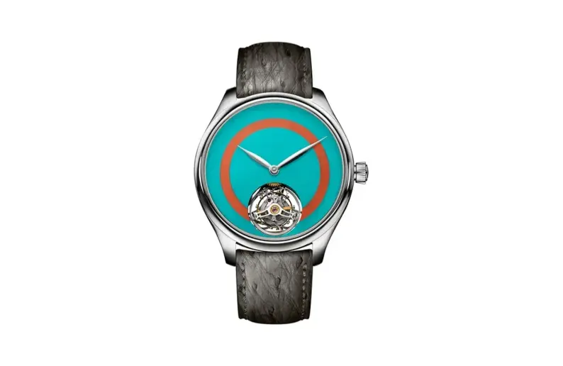 H. Moser & Cie. Endeavour Tourbillon Concept POP Turquoise and deep orange coral