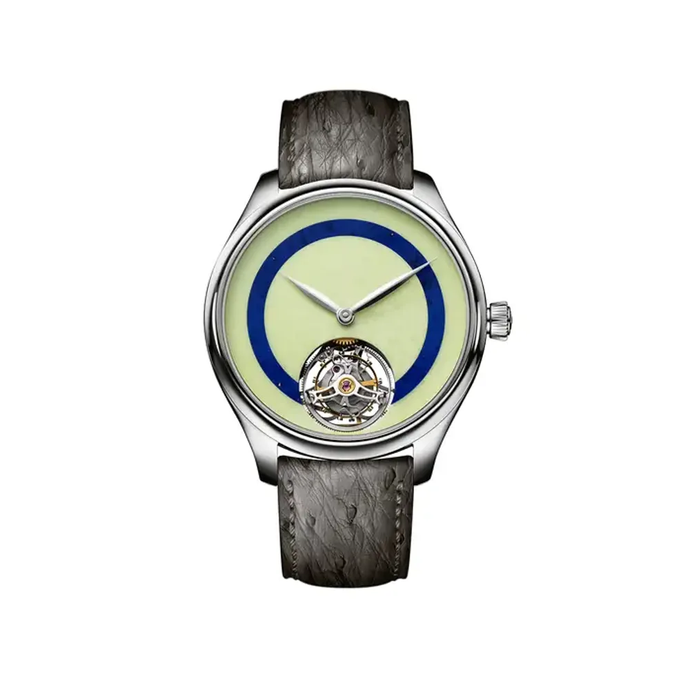 H. Moser & Cie. Endeavour Tourbillon Concept POP Lemon chrysoprase and lapis lazuli