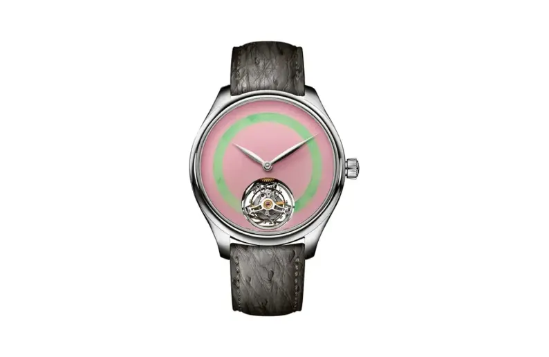 H. Moser & Cie. Endeavour Tourbillon Concept POP Pink opal and burmese jade