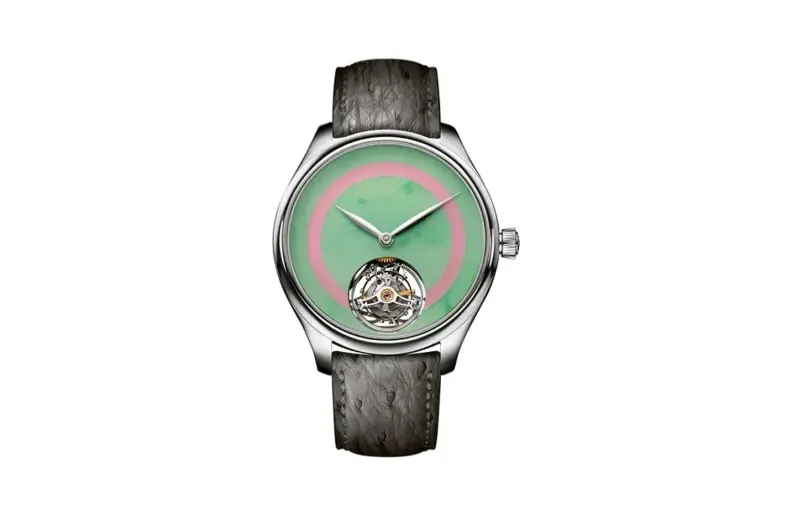 H. Moser & Cie. Endeavour Tourbillon Concept POP Burmese jade and pink opal