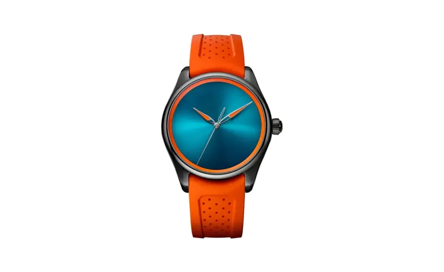 H. Moser & Cie. Pioneer Centre Seconds Spiced Aqua (Steel Black DLC)