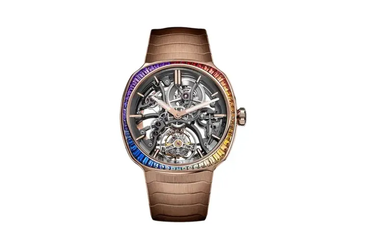 H. Moser & Cie. Streamliner Tourbillon Skeleton Rainbow Gold