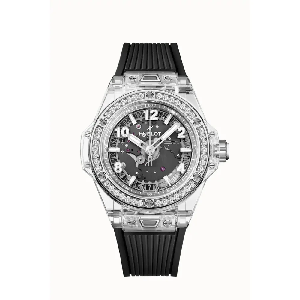 Hublot Big Bang One Click Sapphire Diamonds Black Dial 39 mm