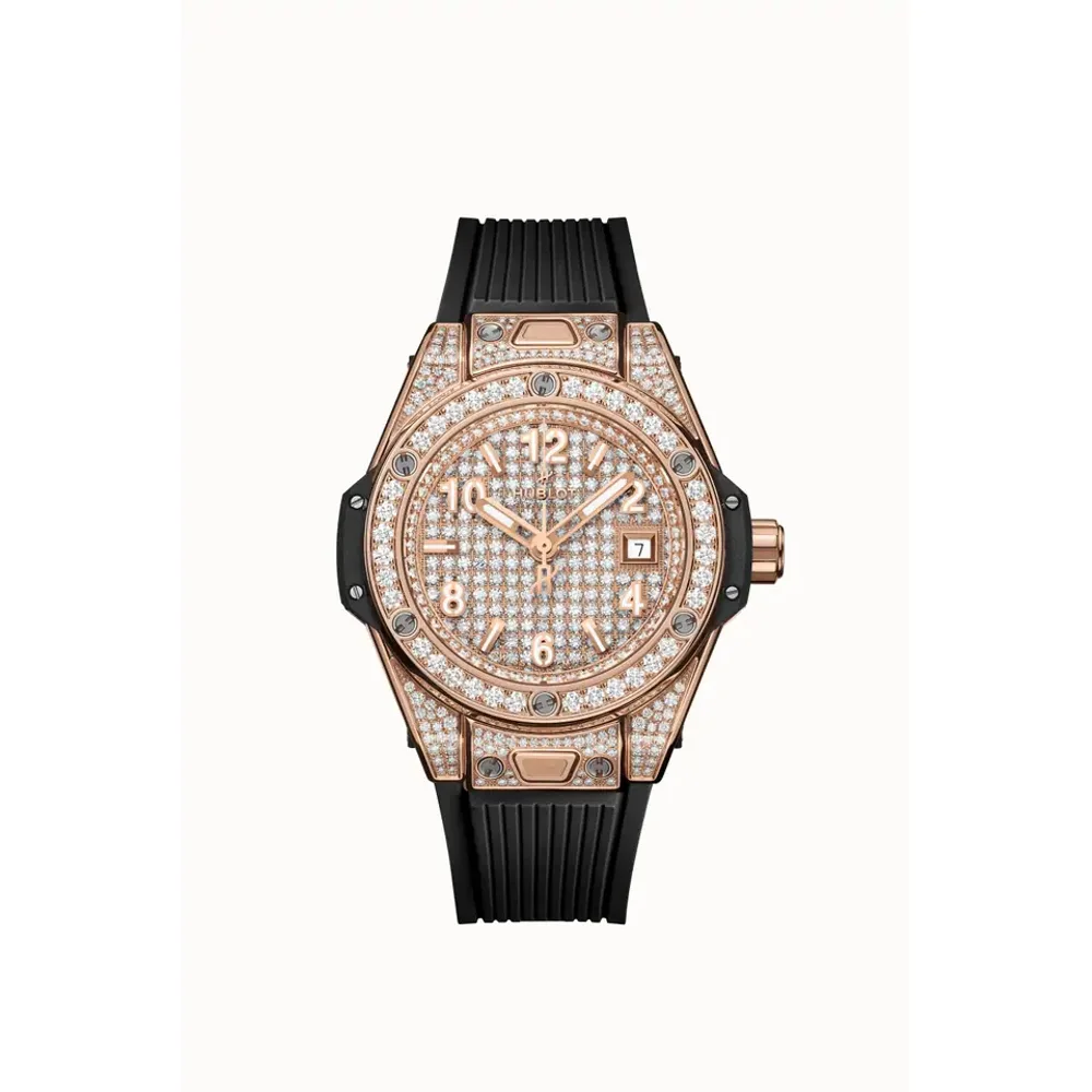 Hublot Big Bang One Click King Gold Full Pavé 33 mm
