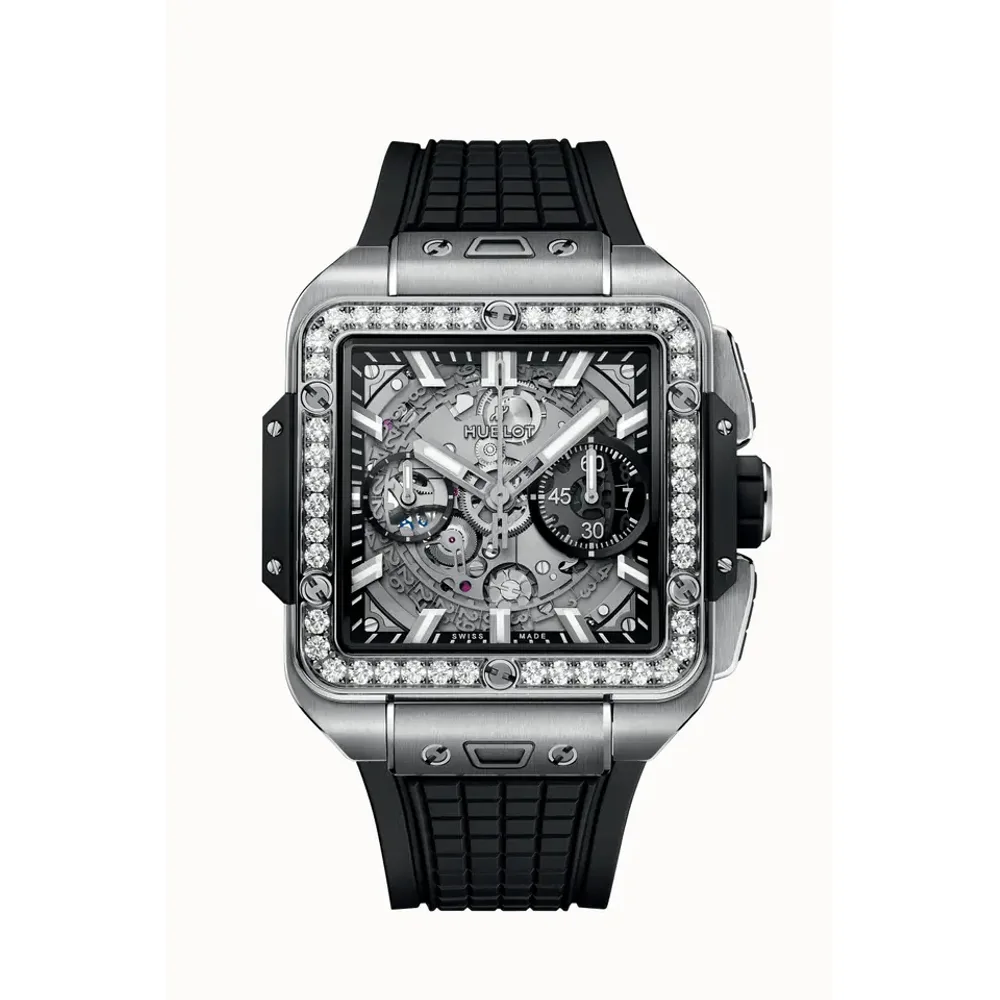 Hublot Square Bang Unico Titanium Diamonds 42 mm