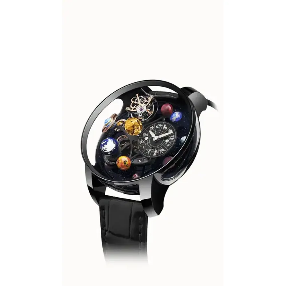 Jacob & Co. Astronomia Solar Zodiac — Full Black DLC Titanium