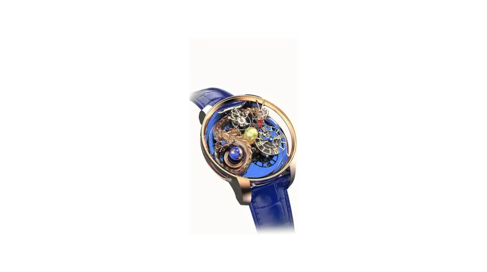 Jacob & Co. Astronomia Dragon — Rose Gold Dragon in Rose Gold, 18K Rose Gold and Sapphire Side Panes