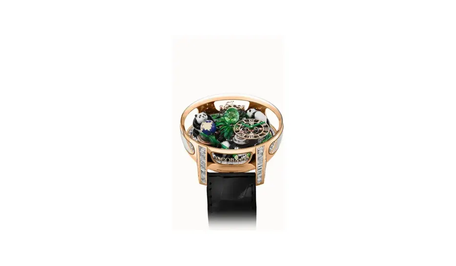 Jacob & Co. Astronomia Art — Static Panda (Rose Gold, Baguette)