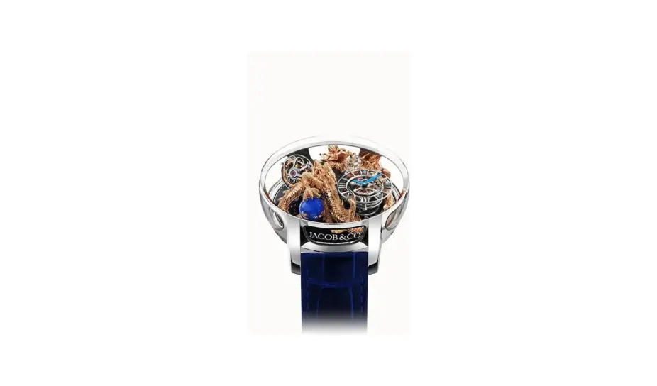Jacob & Co. Astronomia Dragon — Rose Gold Dragon in Platinum, 950 Platinum and Sapphire Side Panes