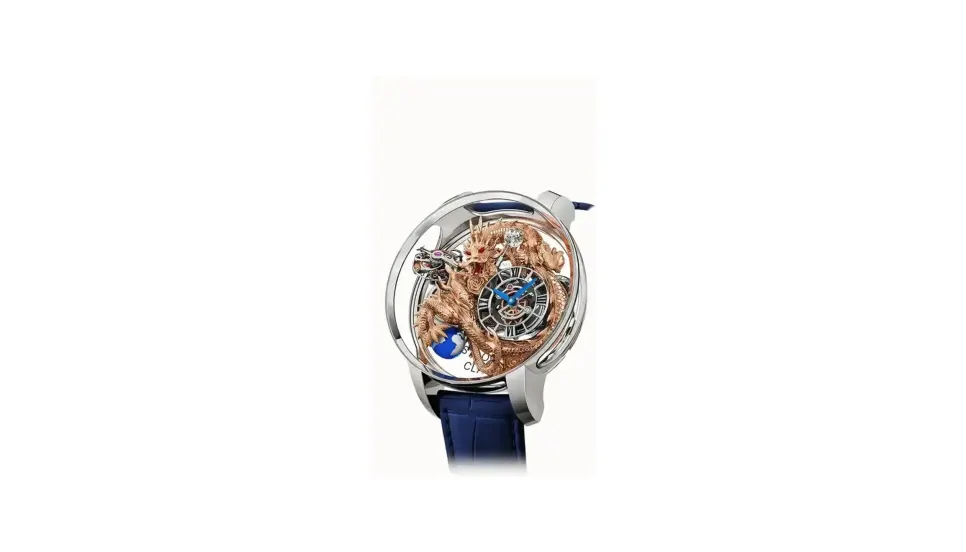 Jacob & Co. Astronomia Dragon — Rose Gold Dragon in Platinum, 950 Platinum and Sapphire Side Panes