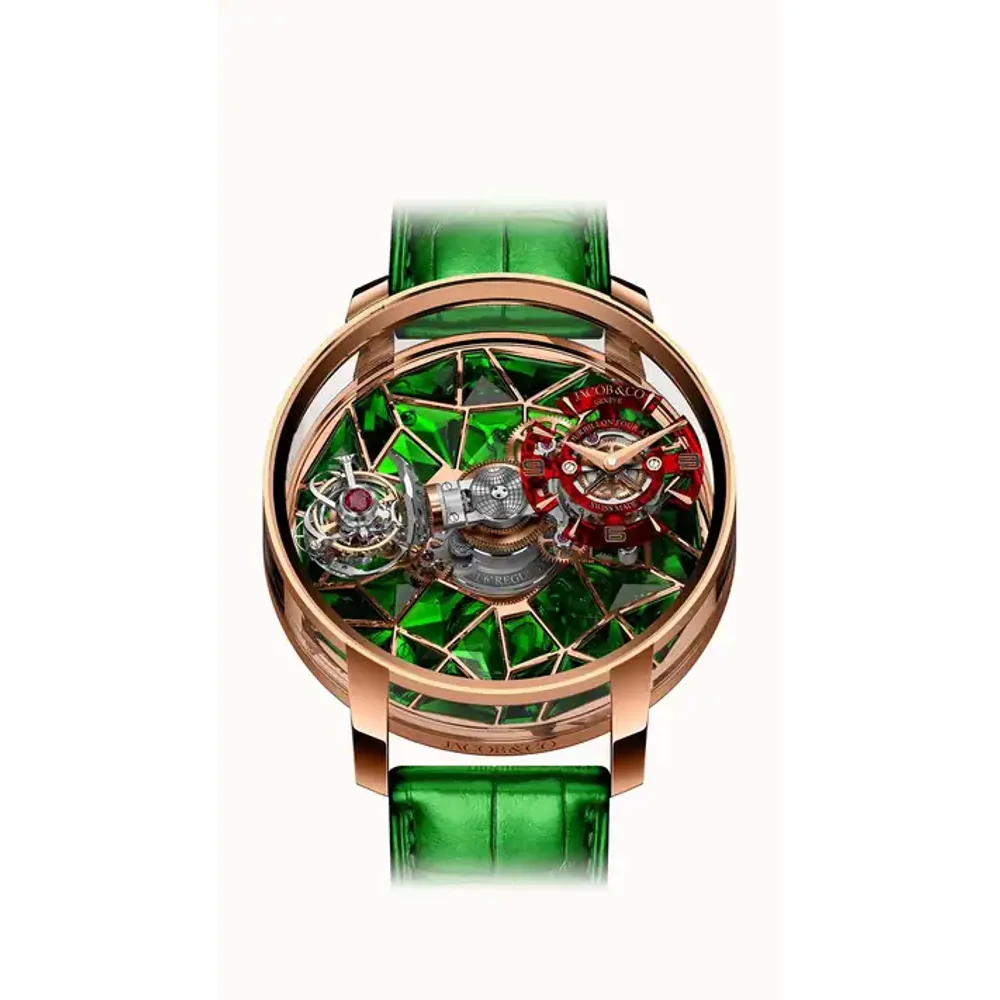 Jacob & Co. Astronomia Four-Axis Tourbillon — Rose Gold (Green)