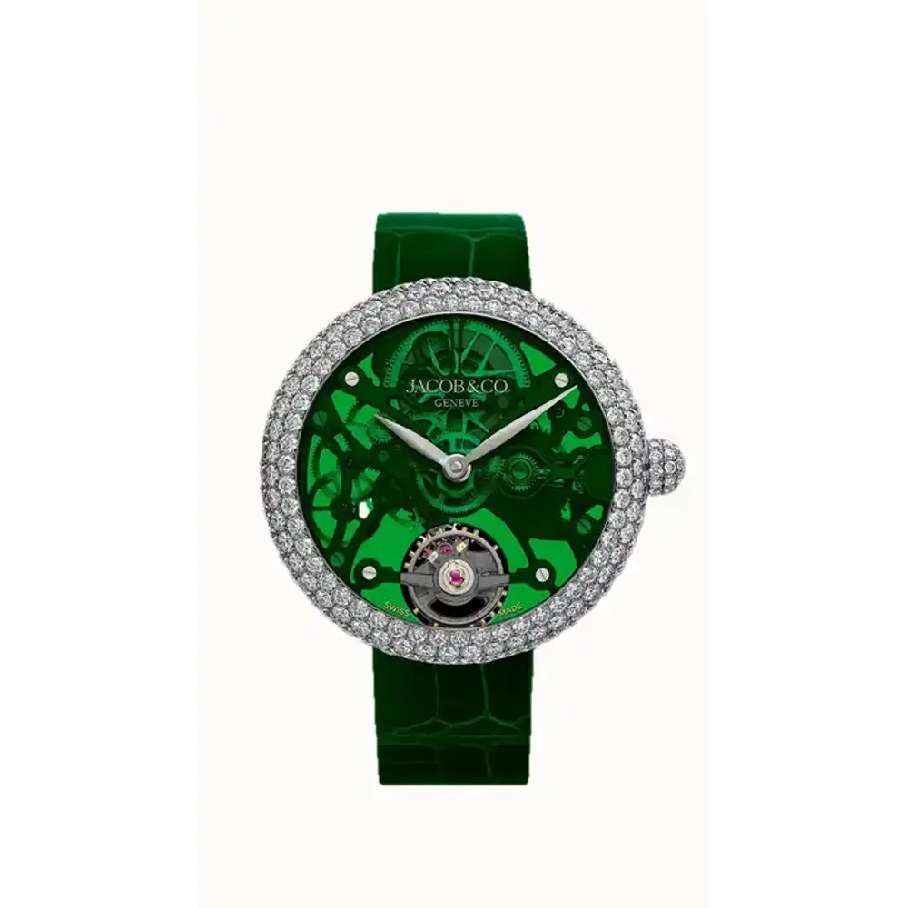 Jacob & Co. Brilliant Skeleton Northern Lights — Stainless Steel, Green