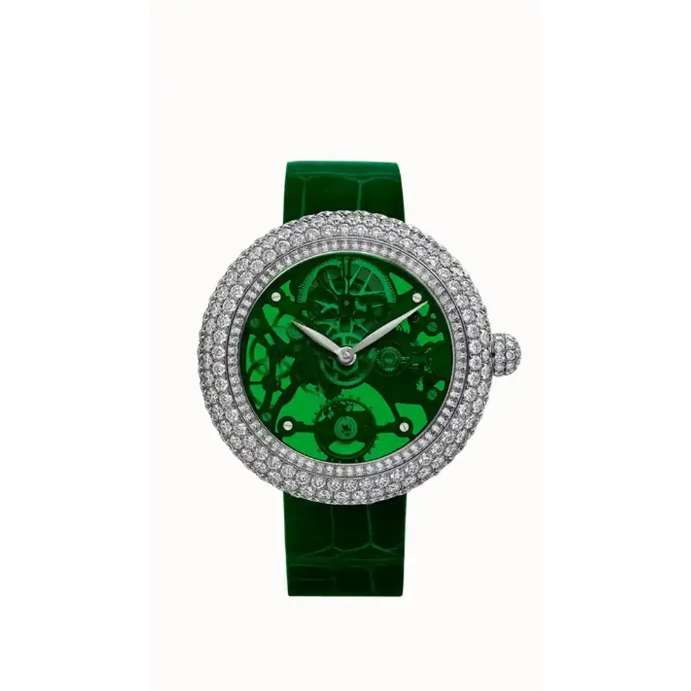Jacob & Co. Brilliant Skeleton Northern Lights — Steel, Green