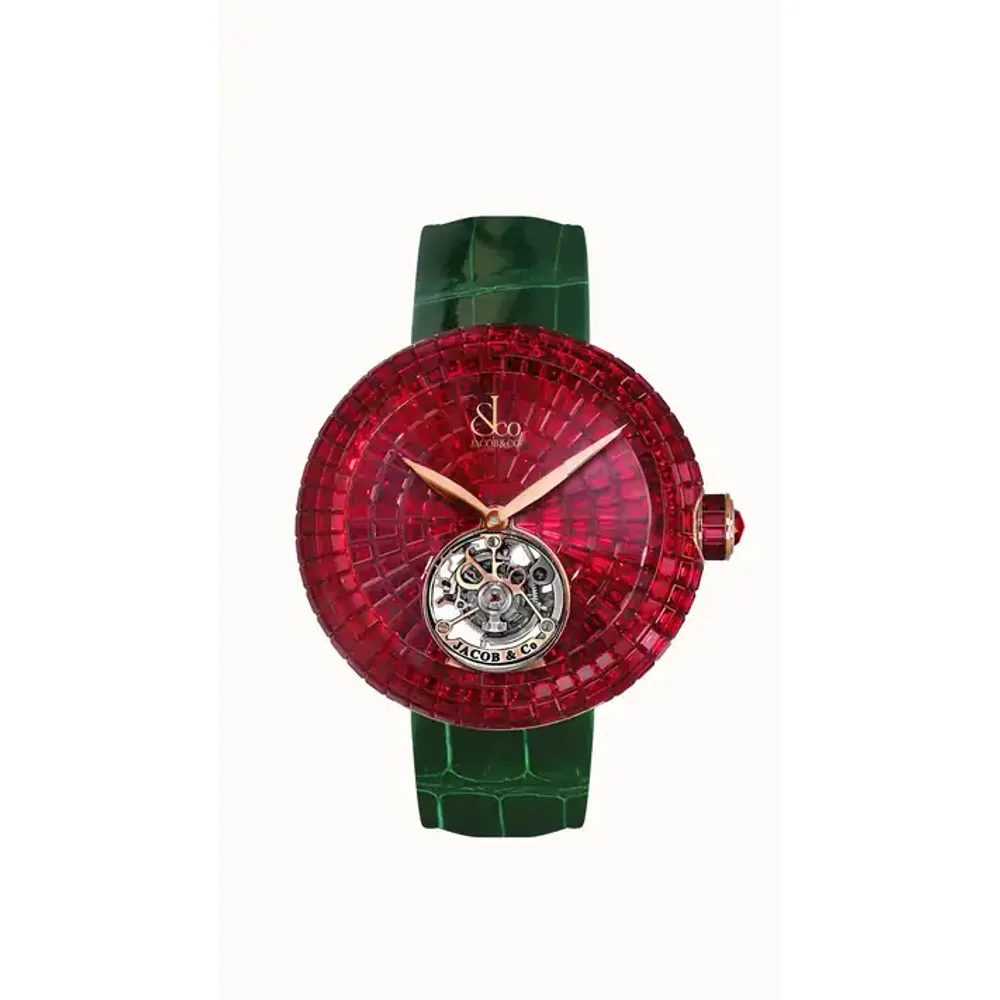 Jacob & Co. Brilliant Flying Tourbillon — Rubies (Rose Gold)