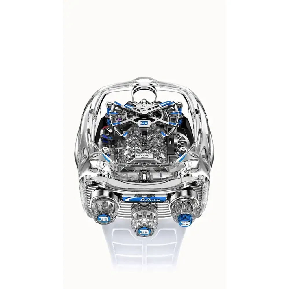Jacob & Co. Bugatti Chiron Tourbillon Sapphire Crystal — Clear