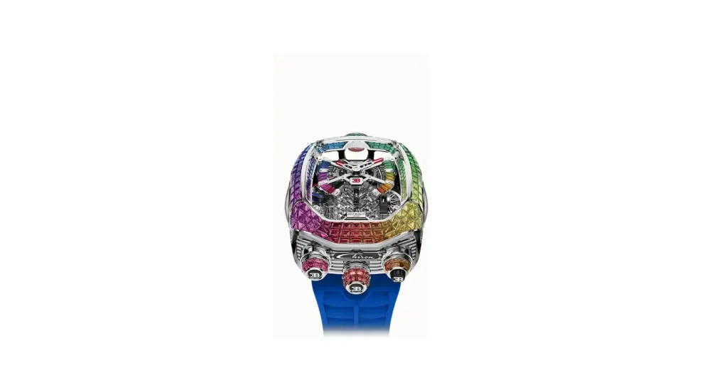 Jacob & Co. Bugatti Chiron Tourbillon Baguette — Rainbow