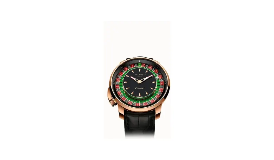 Jacob & Co. Casino Tourbillon — Rose Gold with Green Roulette Ring