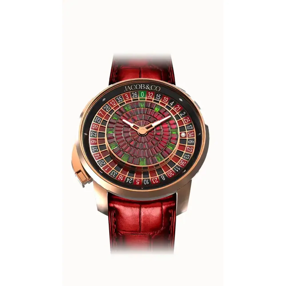 Jacob & Co. Casino Tourbillon — Rubies, 18K Rose Gold