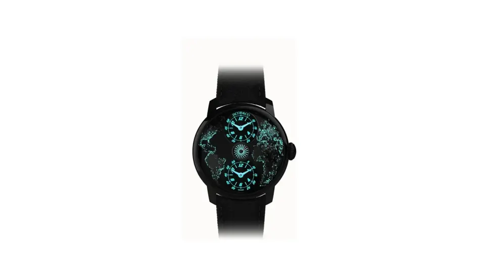 Jacob & Co. The World is Yours Dual Time Zone MAD Paris — Black DLC Steel