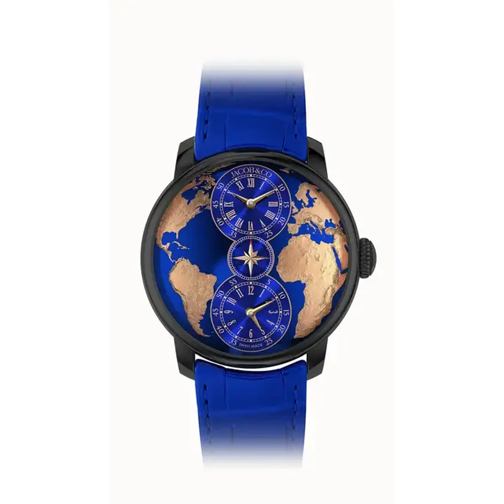 Jacob & Co. The World is Yours Dual Time Zone — Black Gold