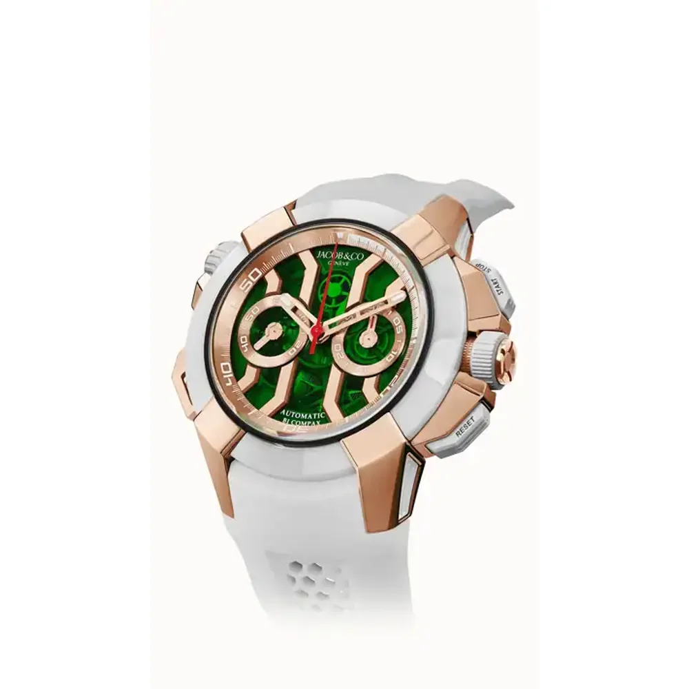 Jacob & Co. Epic X Chrono 47MM — Rose Gold (Green)