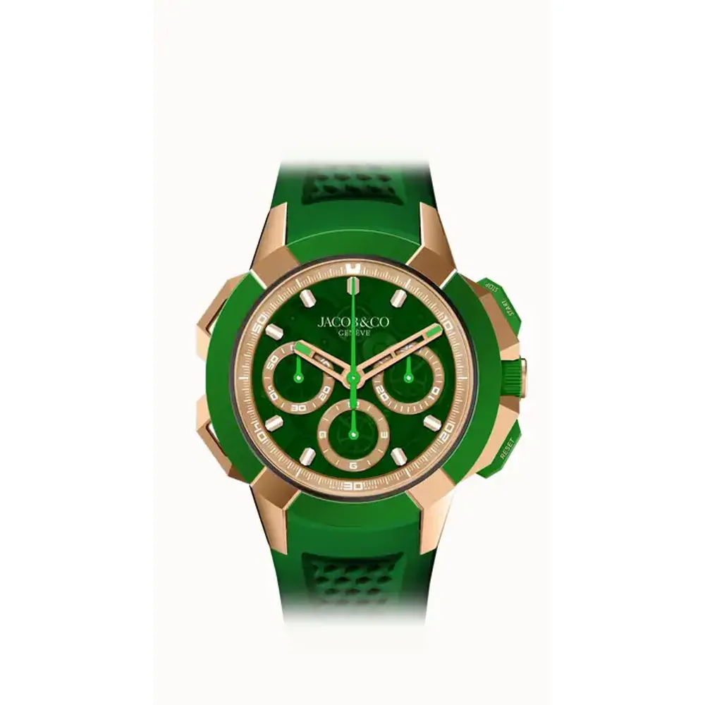 Jacob & Co. Epic X Chrono 44MM Tri-Compax — Green