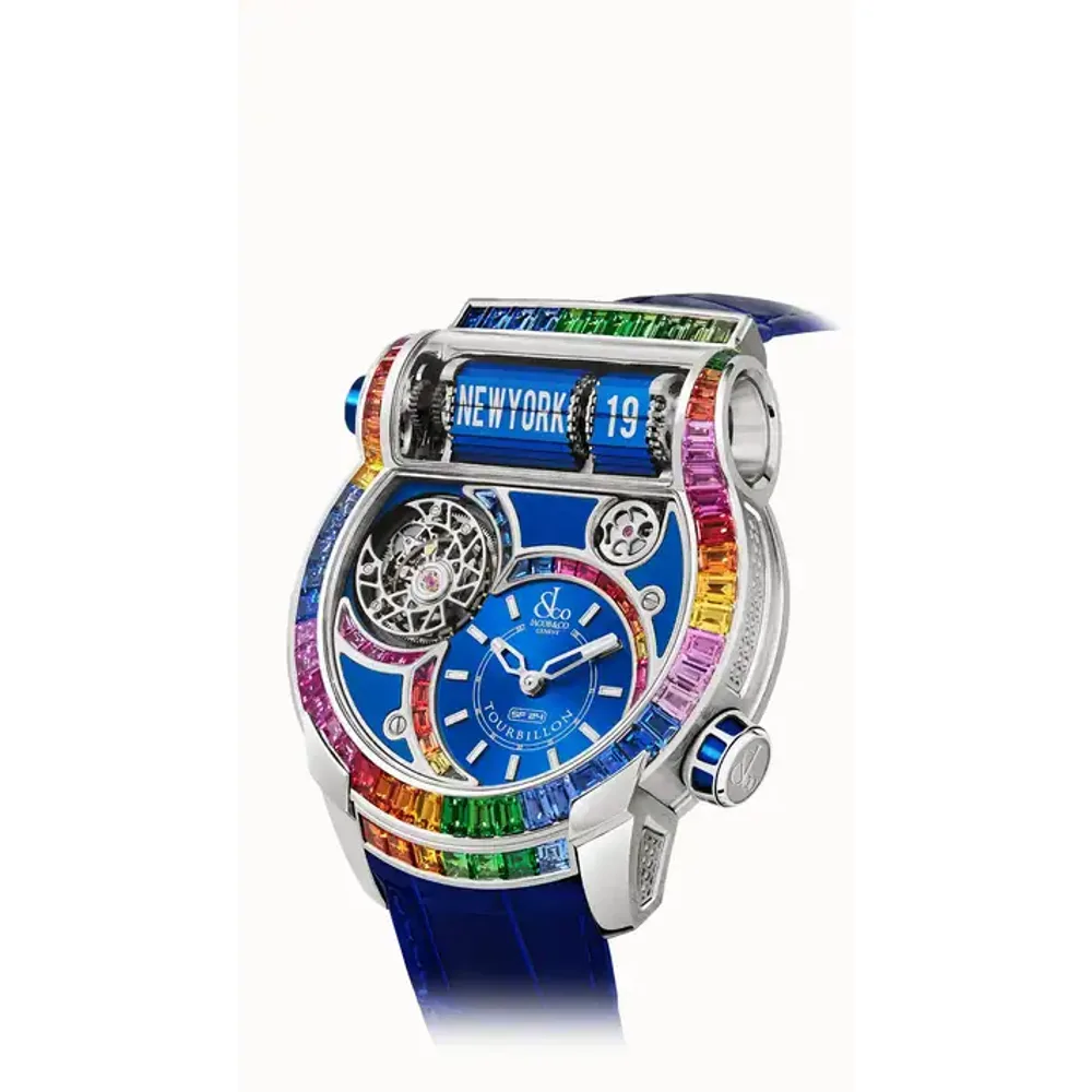 Jacob & Co. Epic SF24 Tourbillon Baguette — White Gold Arlequino