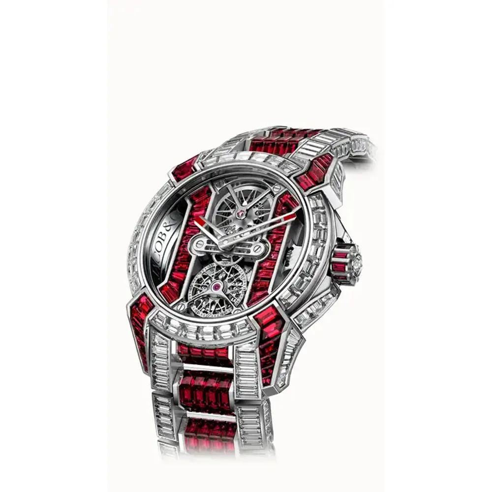 Jacob & Co. Epic X Tourbillon Baguette — Diamonds & Rubies