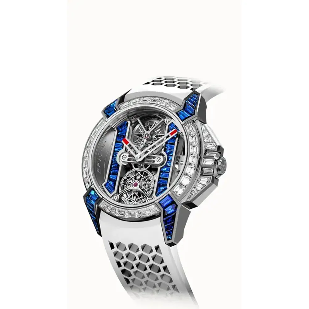 Jacob & Co. Epic X Tourbillon Baguette — Blue Sapphires