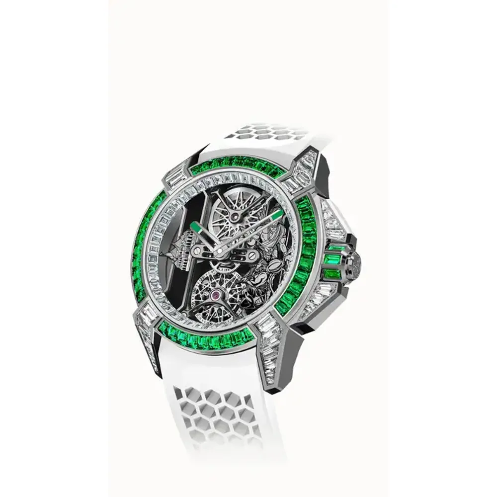 Jacob & Co. Epic X Tourbillon Baguette — Sandawana Emeralds