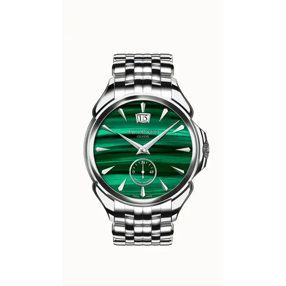 Jacob & Co. Palatial Classic — Stainless Steel (Malachite) Bracelet