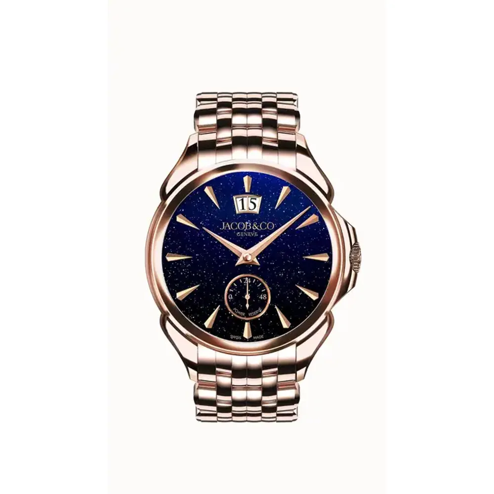 Jacob & Co. Palatial Classic — Stainless Steel Bracelet (Aventurine), 18K Rose Gold