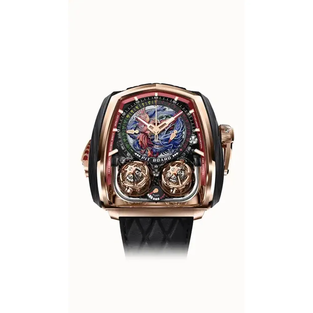 Jacob & Co. Twin Turbo Furious — Rose Gold and Carbon - Dragon and Phoenix