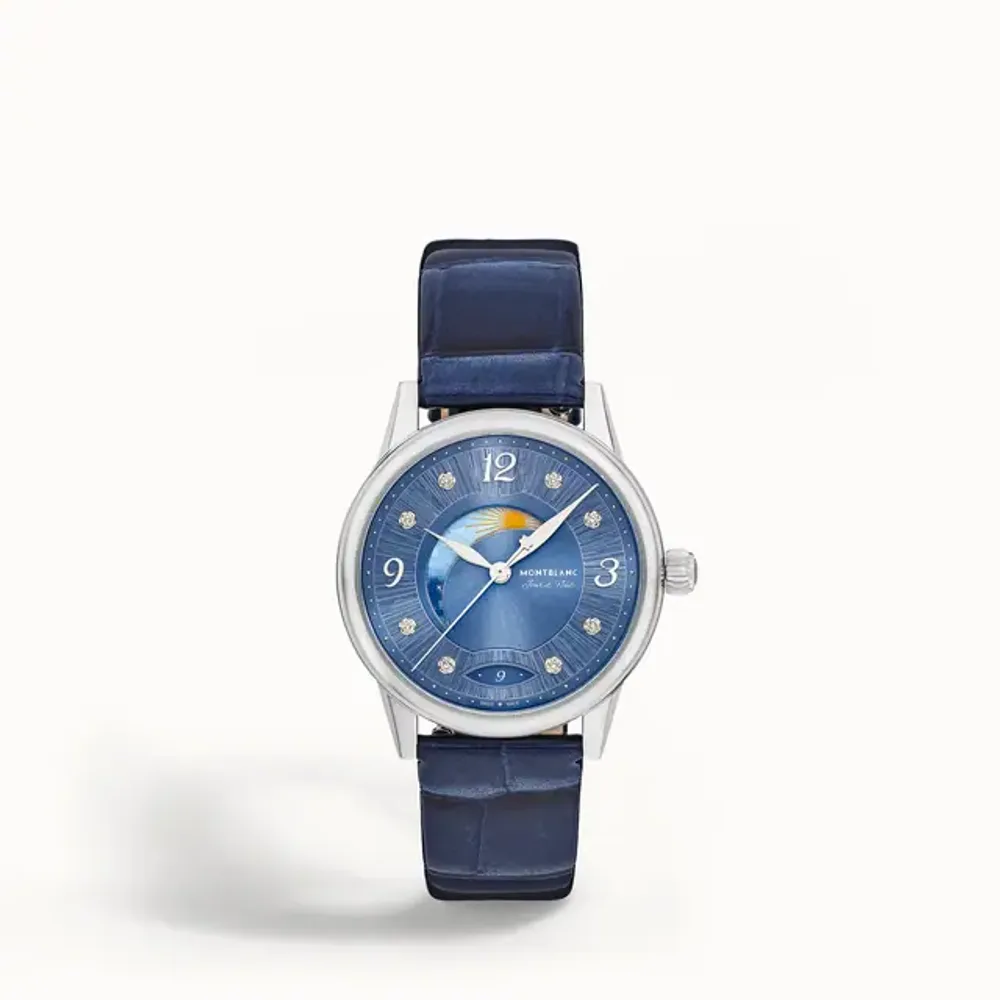 Montblanc Bohème Day & Night 34 mm, Steel - Blue