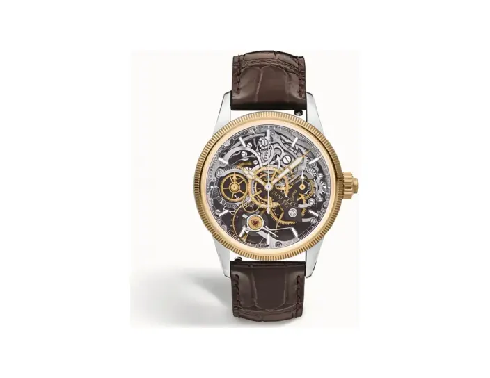 Montblanc 1858 The Unveiled Minerva Chronograph Limited Edition - 100 pieces, 100 pieces - Steel, yellow gold