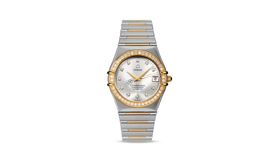 Omega Constellation Co-Axial 35.5 Stainless Steel / Yellow Gold / Diamond / Silver / Olympic Beijing 2008
