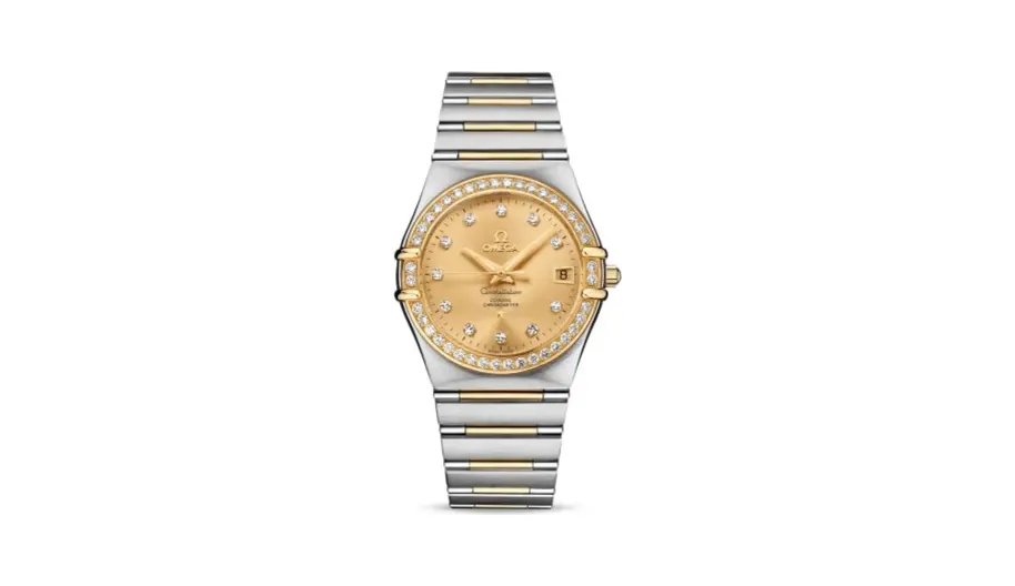 Omega Constellation Automatic 36 Stainless Steel / Yellow Gold / Diamond / Champagne / 160 Years
