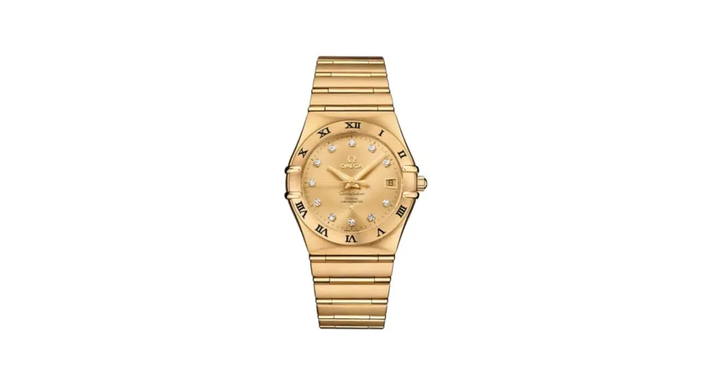 Omega Constellation Co-Axial 35.5 Yellow Gold / Champagne - Diamond