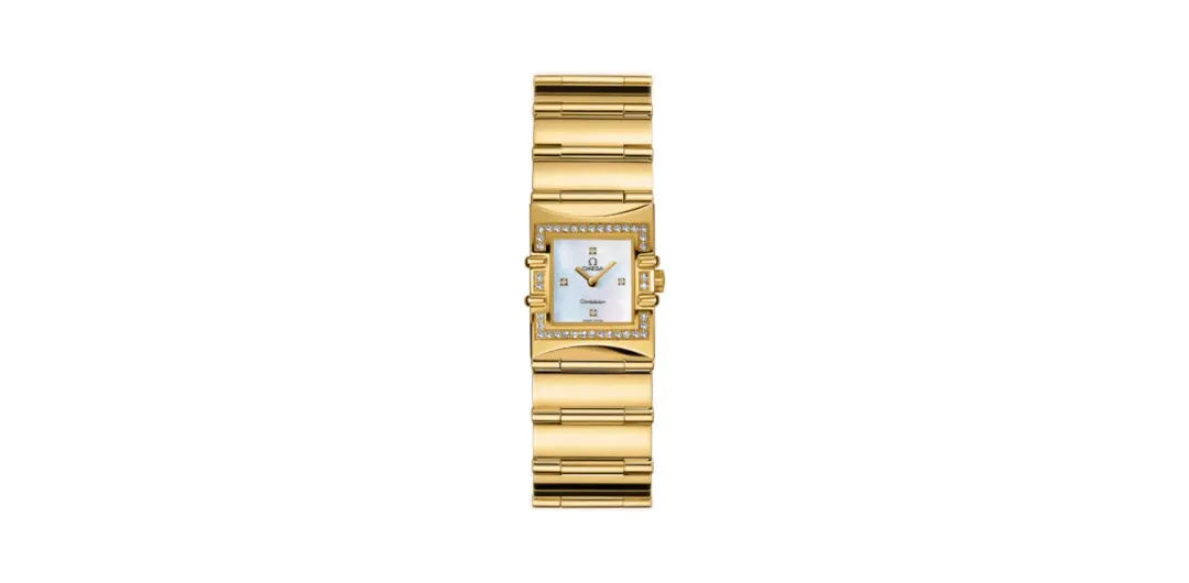 Omega Constellation Quadra Quartz 19.3 Yellow Gold / Pink MOP / Bracelet
