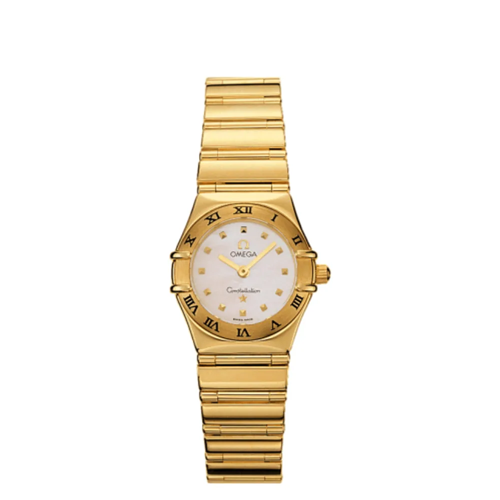 Omega Constellation Quartz 22.5 My Choice Yellow Gold / White