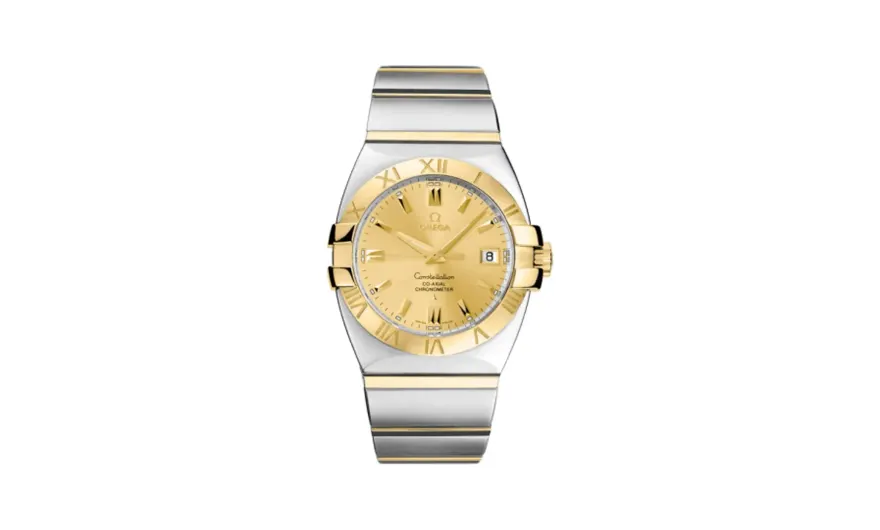 Omega Constellation Co-Axial 35 Double Eagle Stainless Steel / Yellow Gold / Champagne
