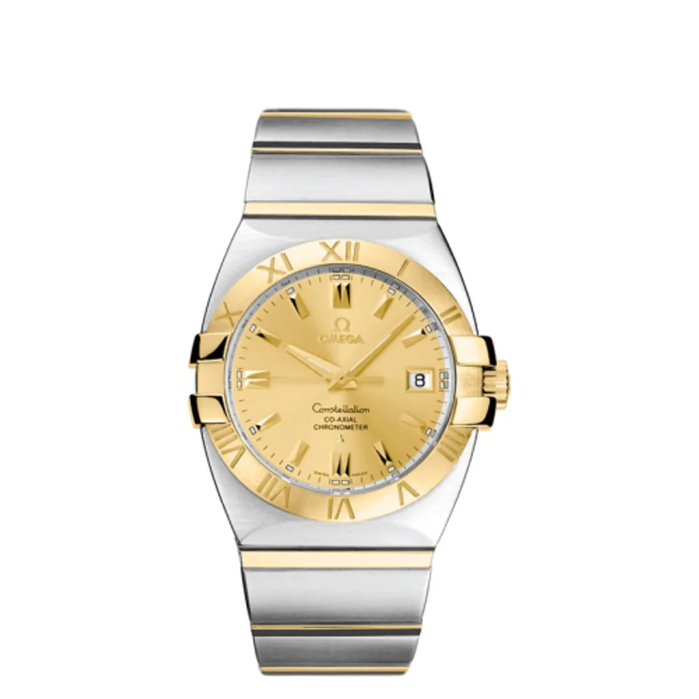 Omega Constellation Co-Axial 35 Double Eagle Stainless Steel / Yellow Gold / Champagne